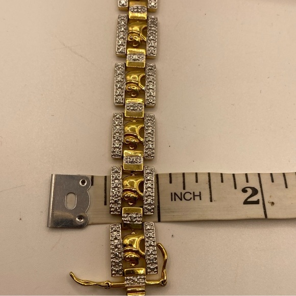 Vintage Bracelet and ring size 6 Two-tone 925 China Sterling Silver 10k GP - Picture 13 of 14